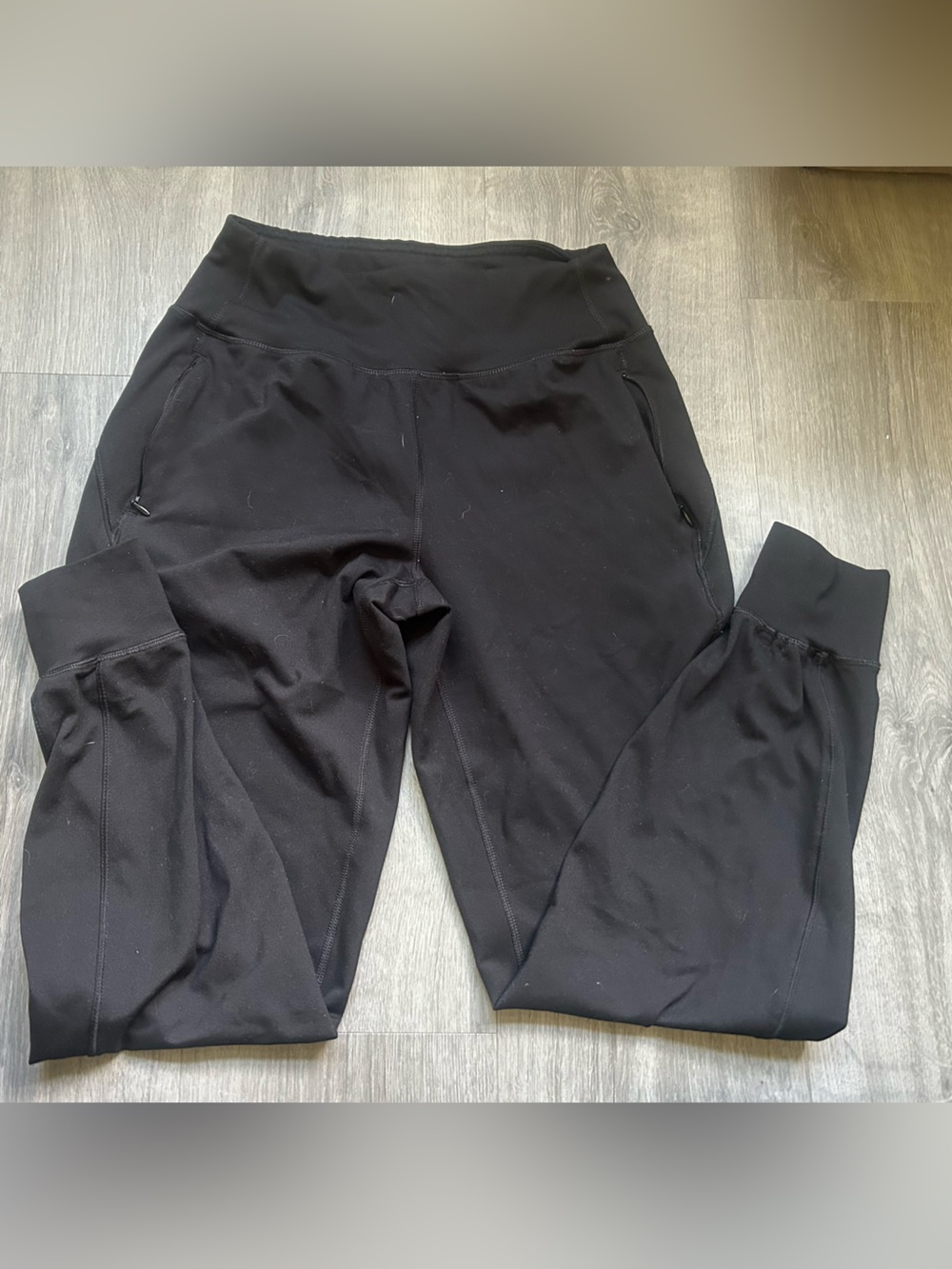 90 Degree By Reflex Black High-Rise Joggers with Zip Pockets